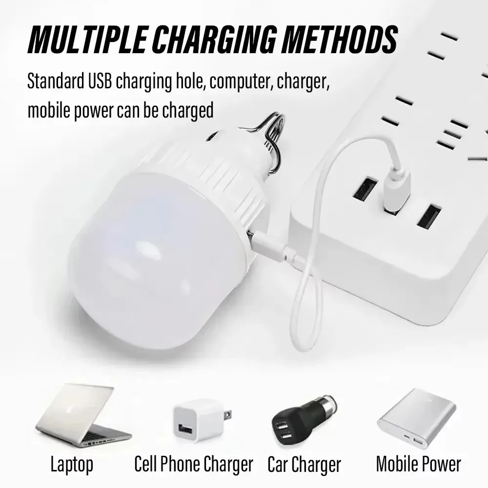 المحمولة USB قابلة للشحن قلادة LED ضوء سطوع عالية مقاوم للماء مصباح خارجي للتخييم الصيد الإضاءة الليلية في حالات الطوارئ