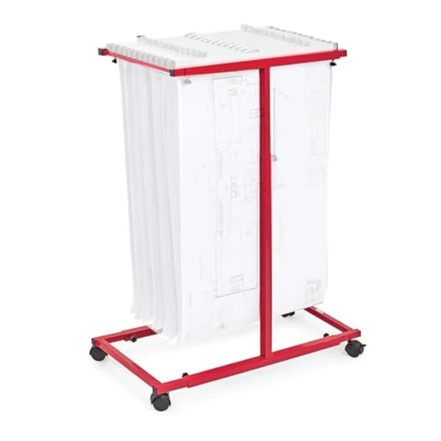 

Adir Mobile Blueprint Holder - Adjustable Blue Print Storage Organizer and Construction Plan Holder Plans Rack for Jobsite and