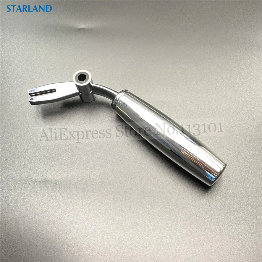 1 مقبض معدني جديد قطع الغيار مقبض كرنك فضي اللون المناسب ملحق لاستبدال آلات الآيس كريم الناعمة ZM