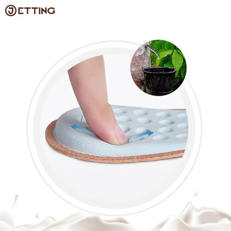 1Pair Leather Insoles Latex Heel Pads For High Heel Cowskin Shoes Pad Foot Pain Relief Feet Care Women Heel Cushion Inserts Sole