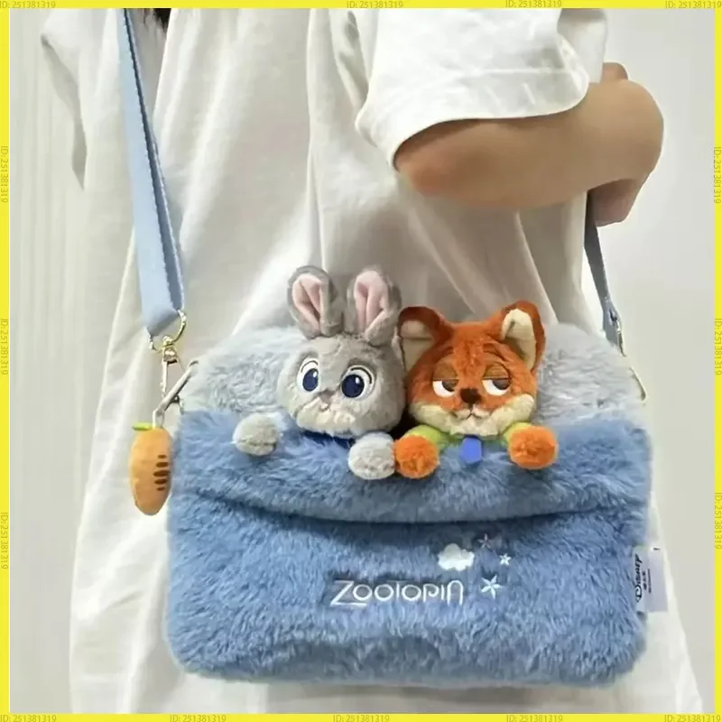 

Сумка через плечо в стиле аниме Диснея, кукла Джуди Ника, Zootopia 2, большой вместительный ручной рюкзак, подарки, сумка через плечо, сумка на молнии