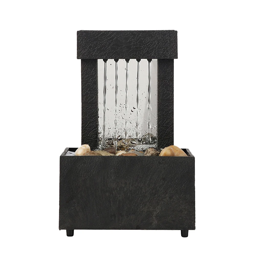 Flowing Water Fountain Waterfall Home Office Teahouse Workmanship Lucky Wealth Zen Decoration