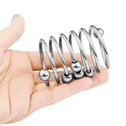 Metal Penis Ring Sex Toys For Men Delay Ejaculation Glans Stimulator Locked Sperm Heavy Cock Ring Stainless Steel With Bead BDSM