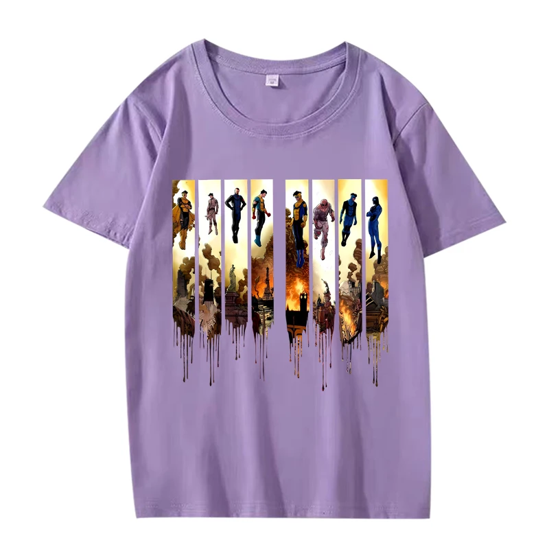 The Invincible war Comic Art Classic  T Shirt men women Oversized 100% Cotton Hot sale short sleeve Summer Unisex plus size tops - Image 5