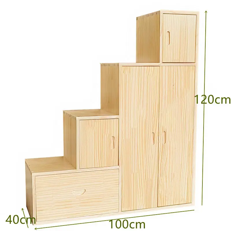Solid wood step cabinet, ladder cabinet sold separately, upper and lower beds, mother and child beds, staircase cabinet with war