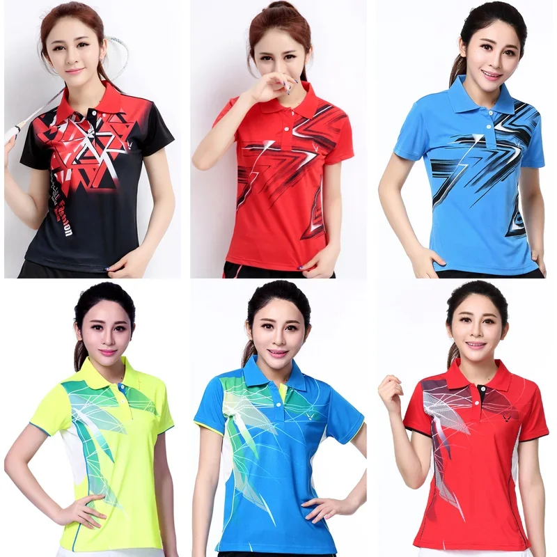 

Table Tennis Badminton Set Quick Drying Women's Skirt Short sleeved Volleyball Tennis Badminton Shirt Men's Summer Sports Shirt