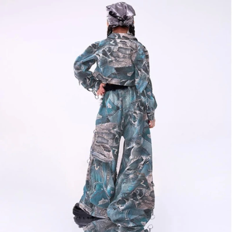 

New Girl Group Street Dance Runway Performance Costumes,Girls' Jazz Dance Costumes, Children's Hip-hop Performance Costumes