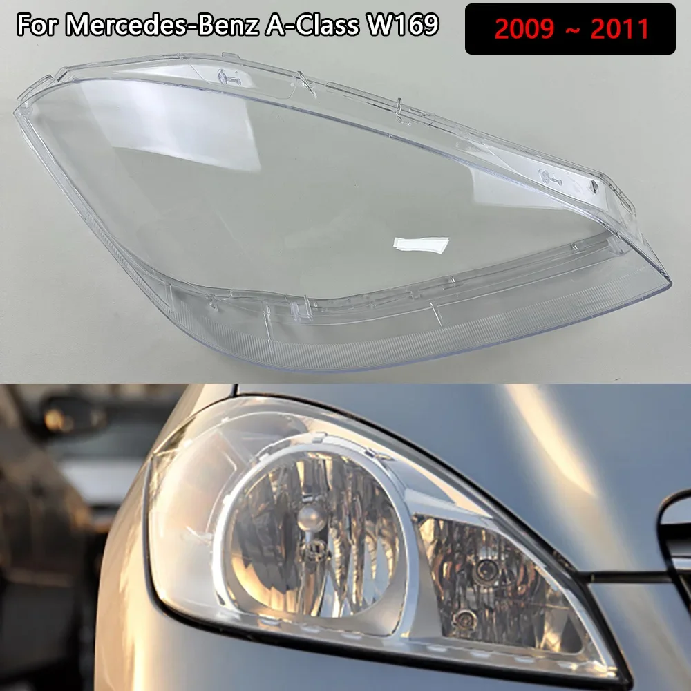 

Крышка автомобильной фары, крышка для Mercedes-Benz A-Class W169 2009 2010 2011, абажур, стеклянный чехол для линз, колпачки для автомобильных фар