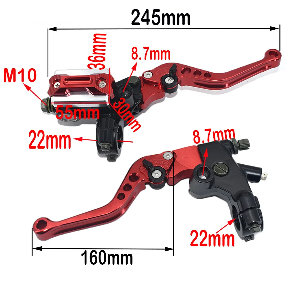 Brake Clutch Pump Lever Motorcycle Hydraulic Master Cylinder Accessories 7/8