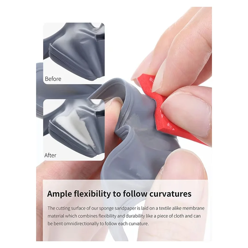 A76X-XSS-S01 Power Spons Schuurpapier Set Opbergdoos 3Mm 10Mm Soft Fit Comfortabel Gevoel Voor Gebogen Oppervlakken Slijpen