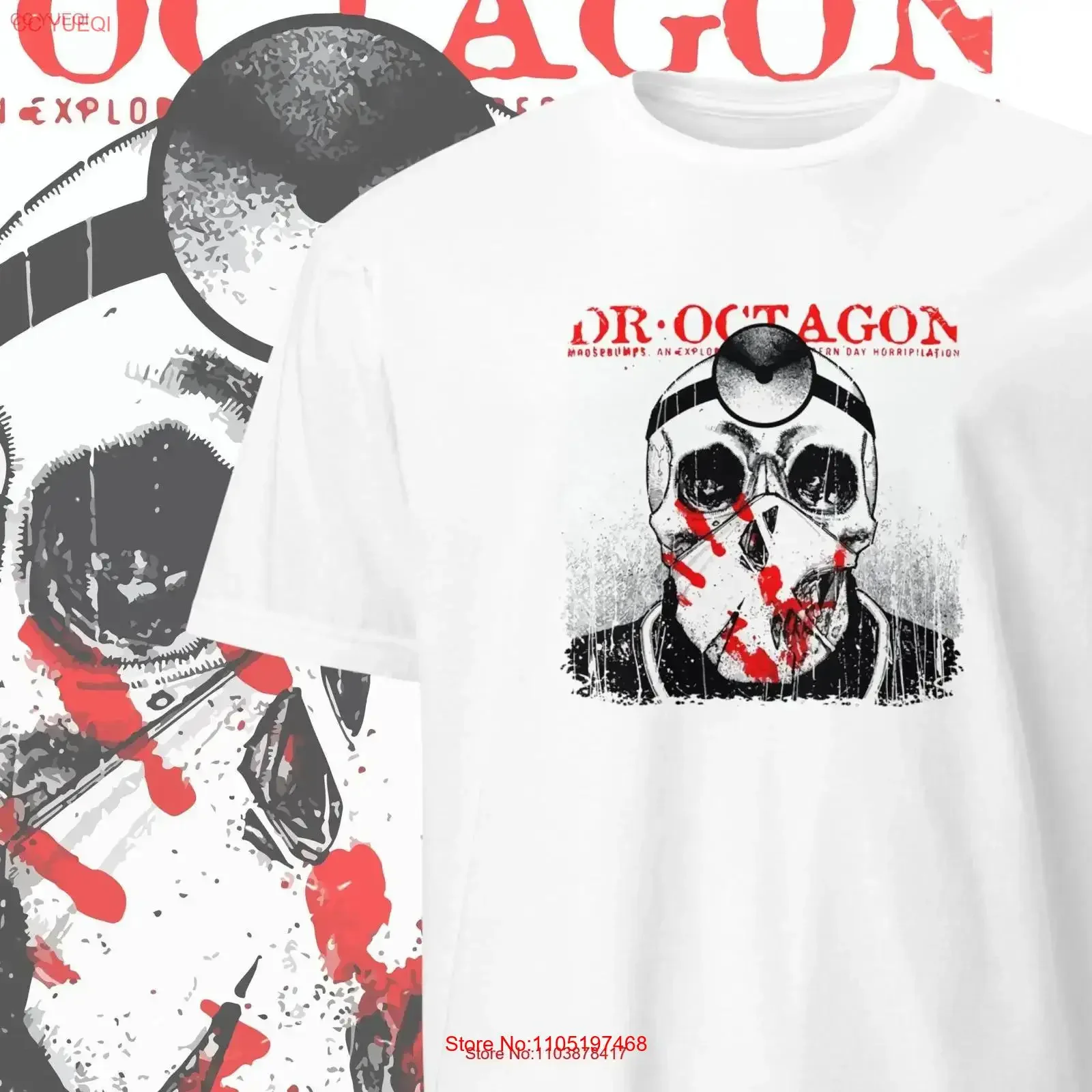 تي شيرت Dr Octagon تي شيرت عتيق مغسول للرجال ملابس الشارع للجنسين أنيقة قليلاً ومريحة برسومات مصممة أزياء