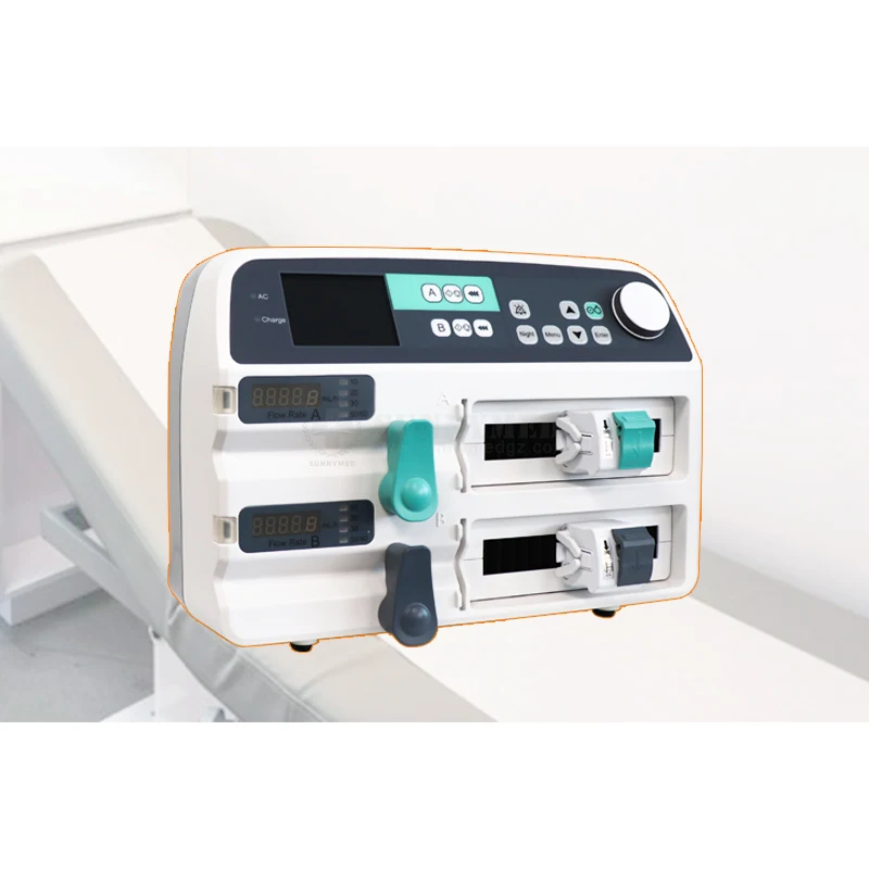 SY-G094 VET Medical Equipment Cheapest Double Single Channel Electric Syringe Pump with Drug Library