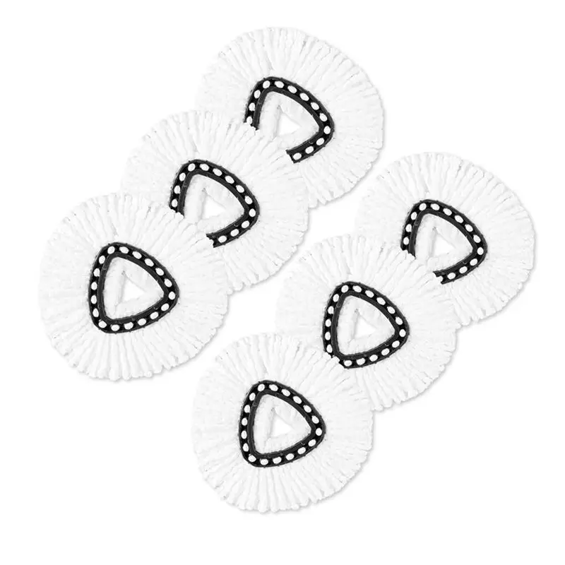 B15C 6PCS Mop Heads Replacements, Spin Mop Replacement Head Deep Cleaning Machine Washable And Easy-To-Replace For O-Ceda