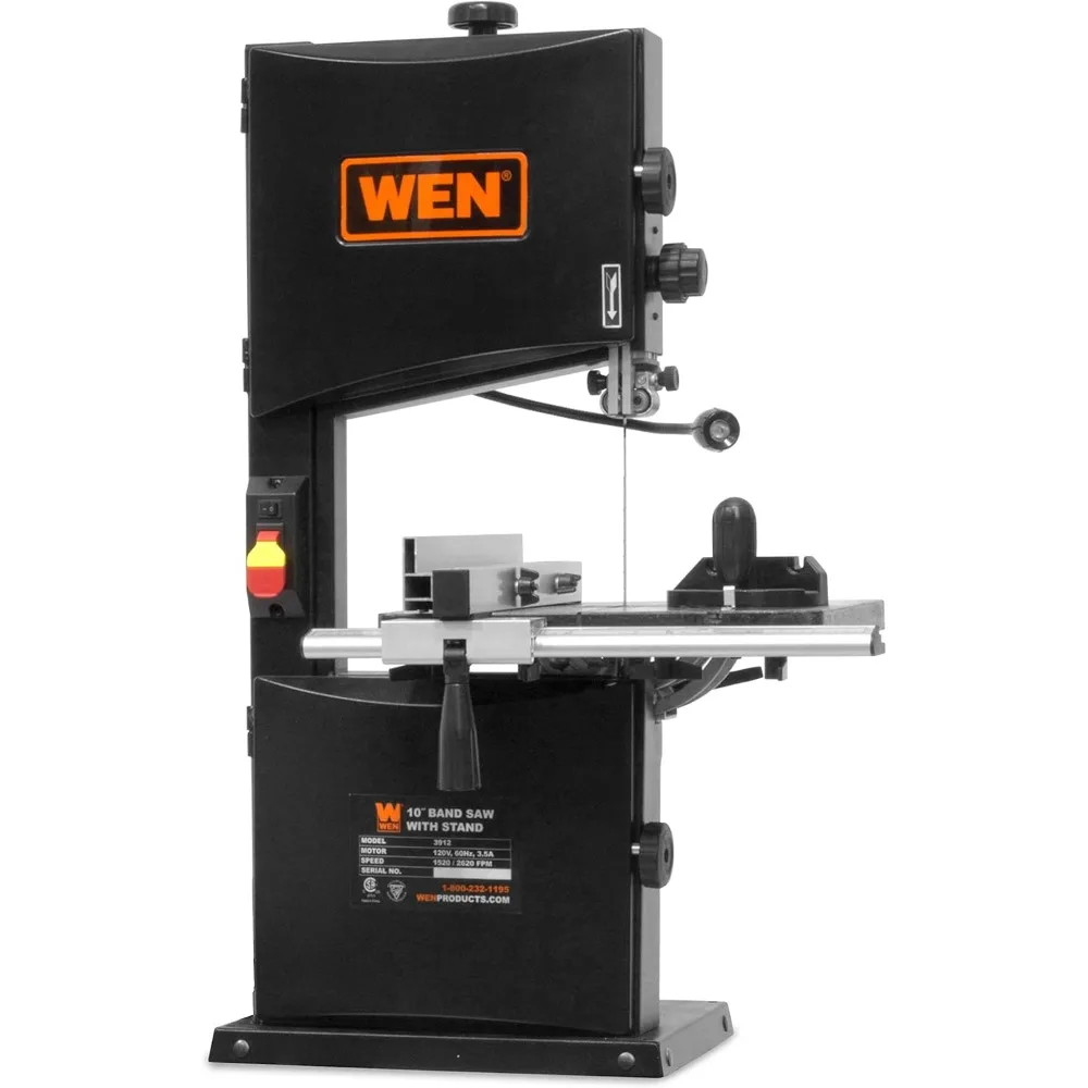 Band Saw with Stand, 10-Inch, 3.5-Amp, Two-Speed (BA3962),Black