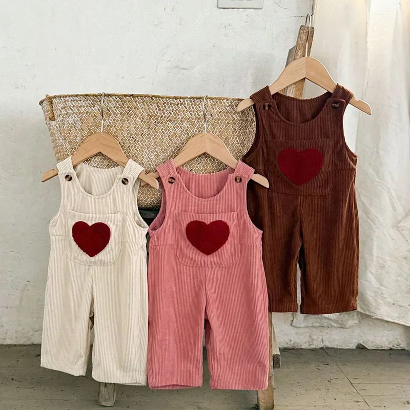 2025 New Autumn Children Clothes 0-3Yrs Infant Baby Girl Trousers Corduroy Jumpsuits Overalls Newborn Baby Girls Pants