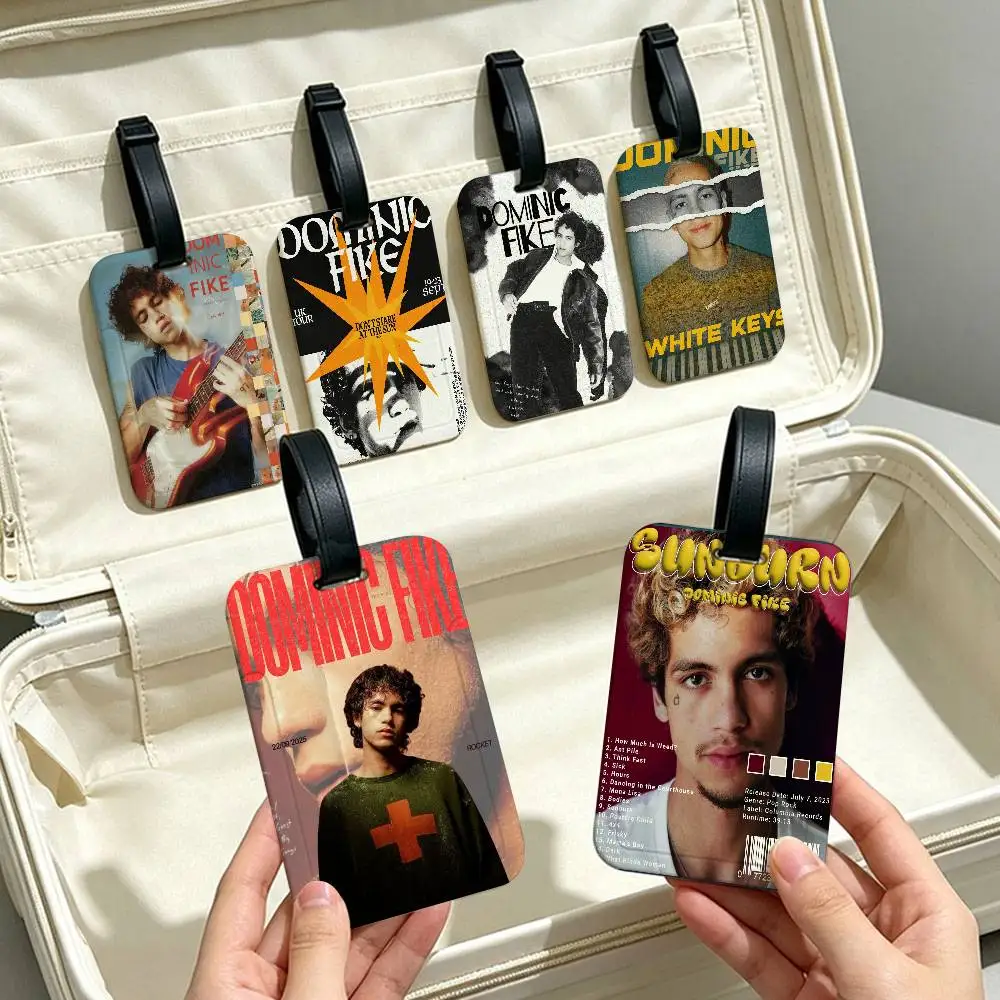 P-Pop-Singer-Dominic-Fike Universal PVC Luggage Tag Anti lost With Information Card Suitcase Backpack Identification Label