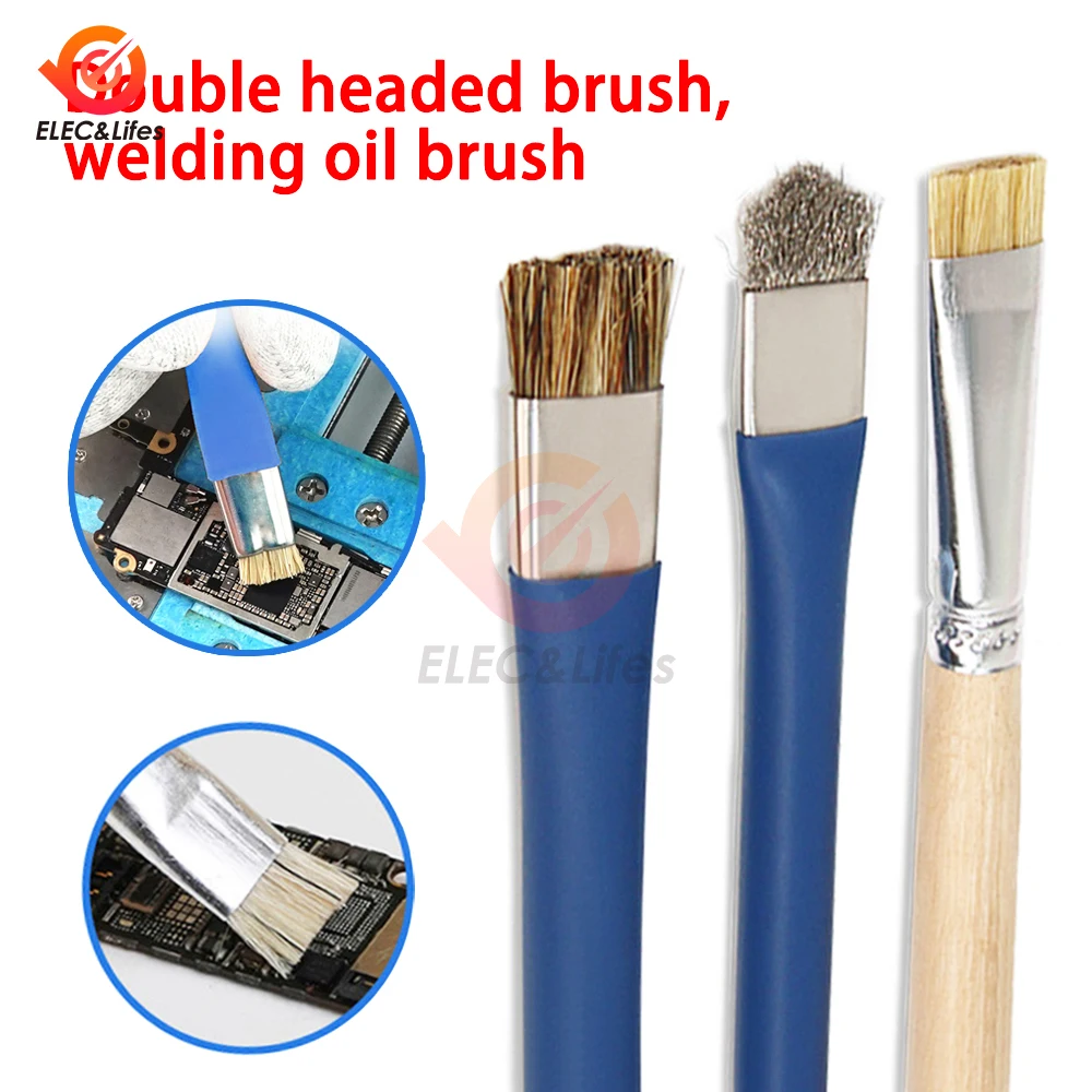 Anti-Static Safe Brush Motherboard PCB Cleaning Brush for Mobile Phone Repair Tools Kit Double Head Convenience