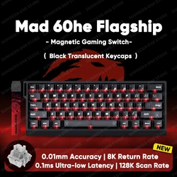 Madlions Mad60 Mad 68R Mad60 he Mad68 he Wired Mechanical Keyboard Gaming Magnetic Switch RT 0.01mm 8K Rate RGB Hotswap Keyboard