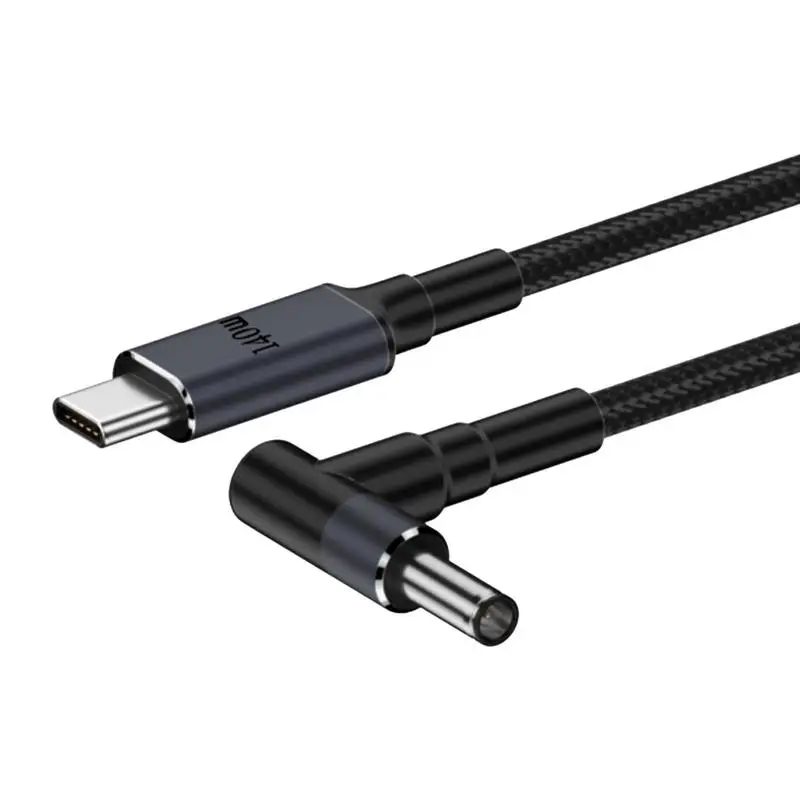 Type C To DC Converter Cable PD 140W Braided Fast Charging Fast Converter Cable 180cm Type C Male To DC Adapter Cable For Travel