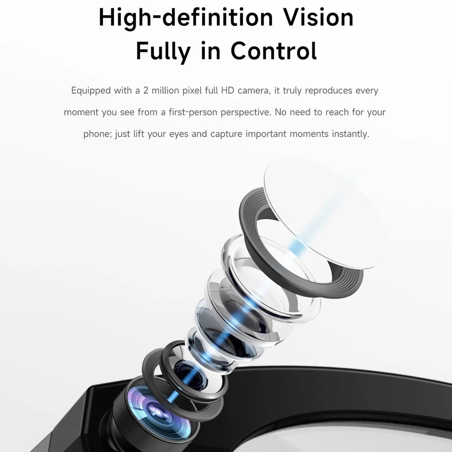 AI Smart Glasses Phone Bluetooth Call Wireless Earphones Translate Dialogue Music Playback Sunglasses Outdoor Sports Headphone