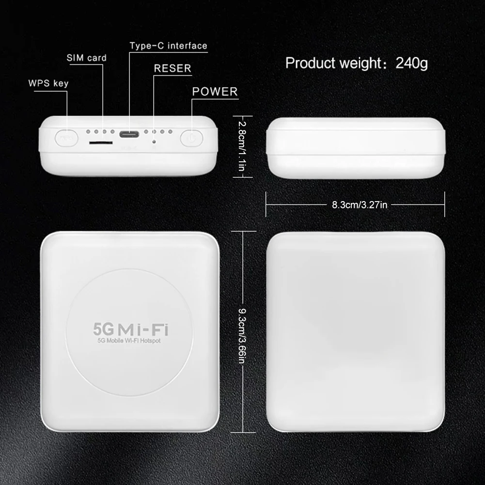 Imagem -06 - Roteador Hotspot Móvel sem Fio M560 5g Wifi Pocket Hotspot Slot para Cartão Sim para Casa e Escritório