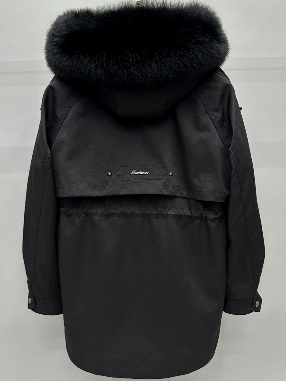 Parka Giacca da donna Cappotto di pelliccia con abbottonatura Coniglio Interno staccabile Cappotto con collo in pelliccia di volpe integrato Giacca invernale da donna Cappotto in pelliccia sintetica