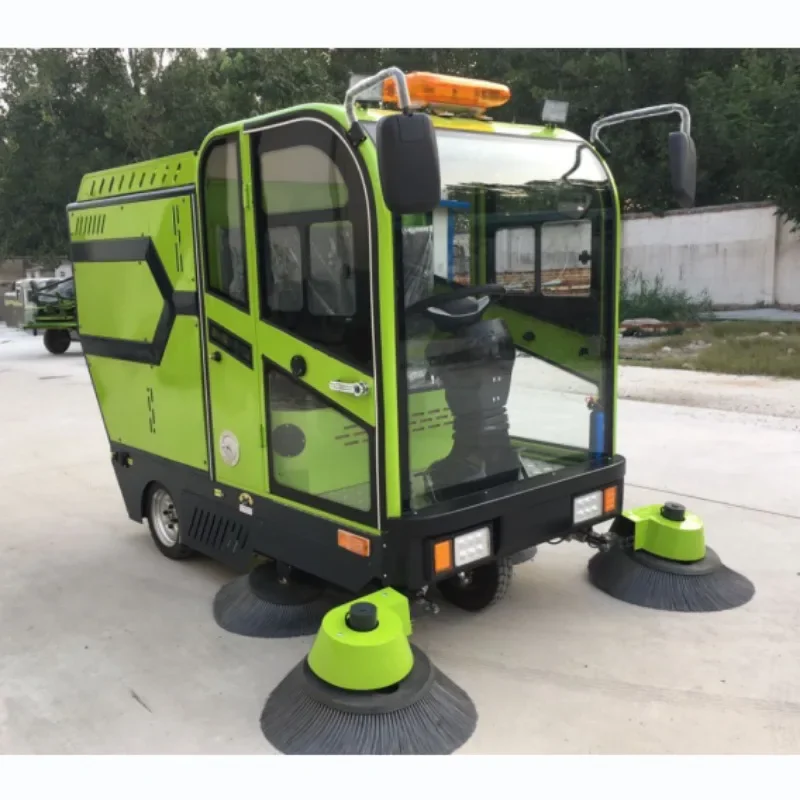 YG Electric Ride On Road Sweeper Mini Ride On Industrial Driving Road Floor Sweeper Green Street Sweeper Machine for Sale