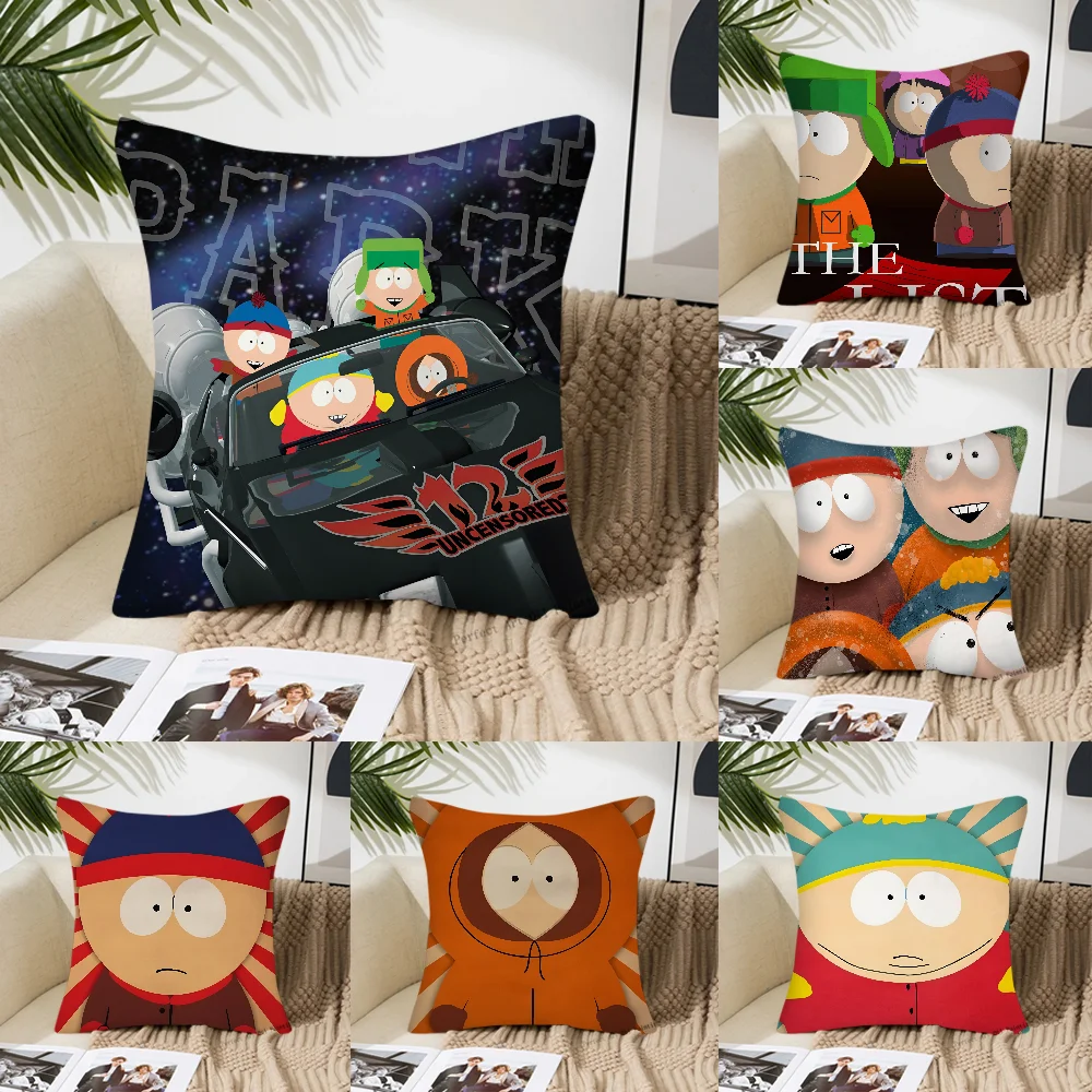 Anime S-South-h P-Park Pillow Case Square Pillow Bedroom Sofa Leisure Comfort Cushion Car Living Room Home Decoration