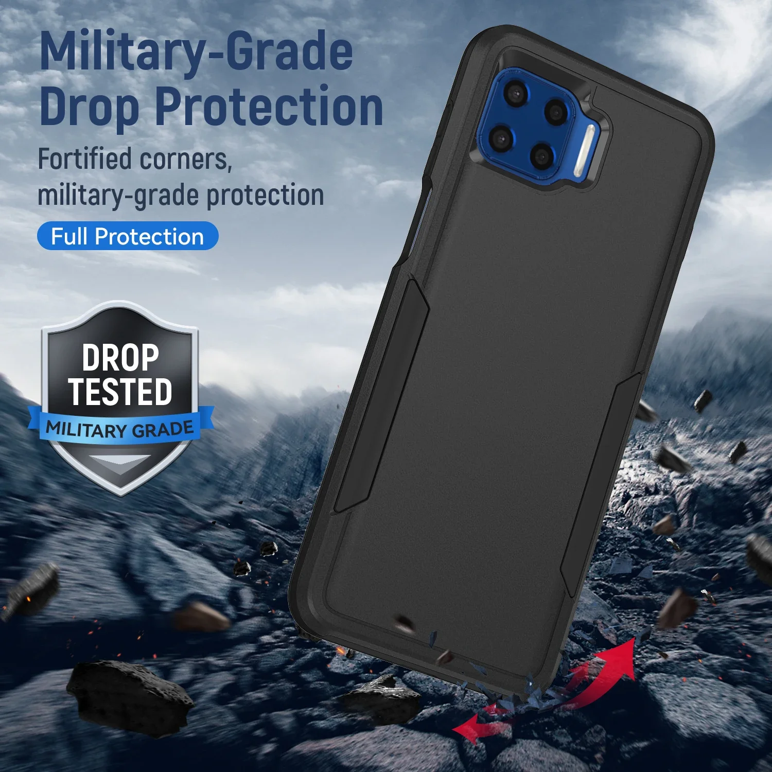 Heavy Duty Rugged Armor Shockproof Phone Case For Moto G 5G Plus One5G UW TPU Bumper Hard Plastic Back Cover Cqoue Fundas