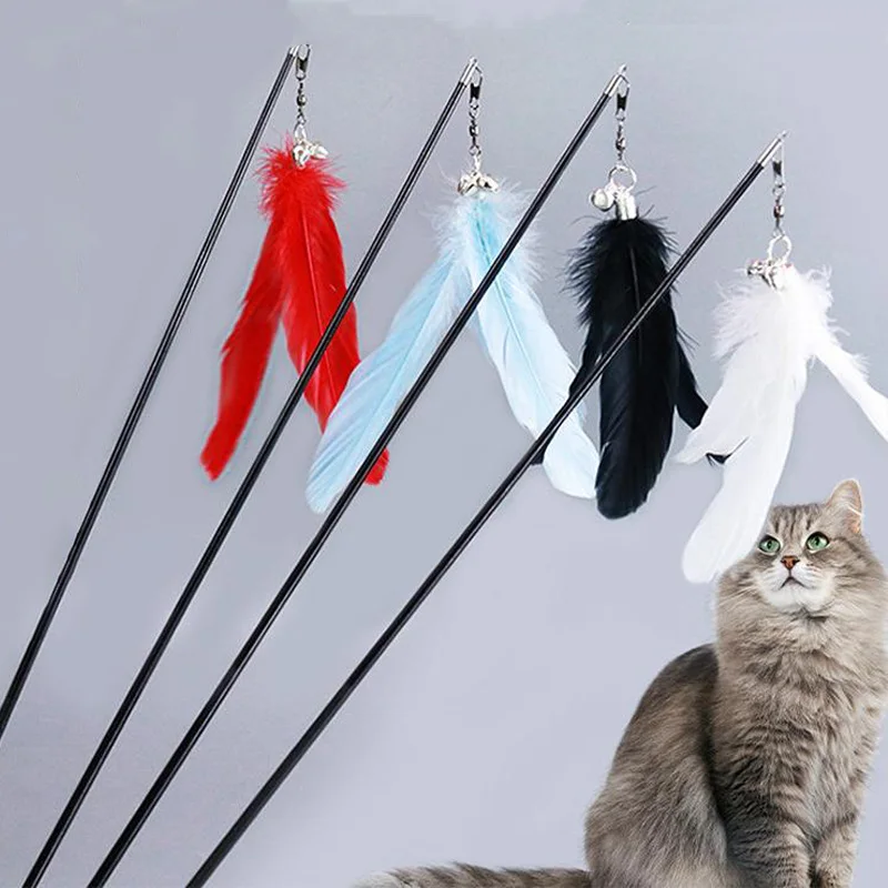 

Universal Cat Teasing Stick Cat Wand Extendable Cat Teasing Stick Wooden Handle Cat Toy Feather Cat Teasing Stick Cat Toy