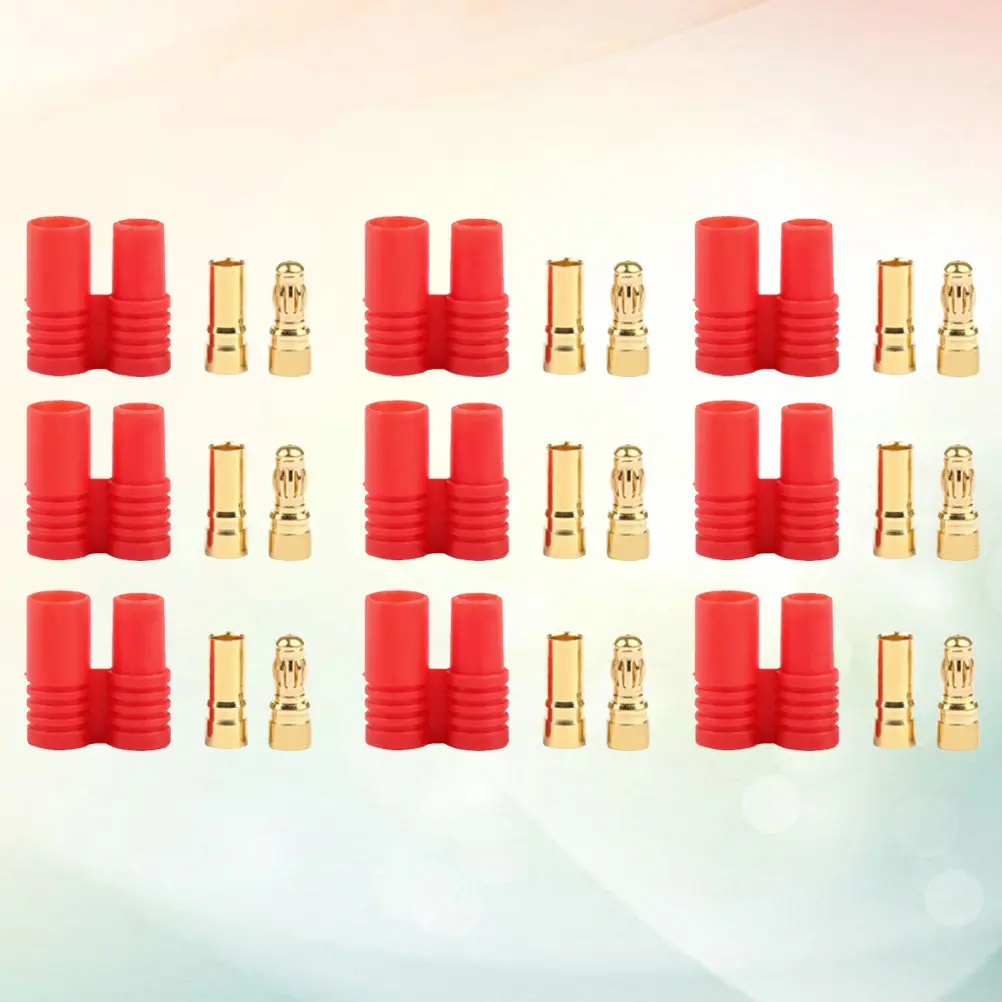 

10 Sets Connectors Professional Gold Plated Copper Banana Plugs for Rc Esc Brushless Motor Electronic
