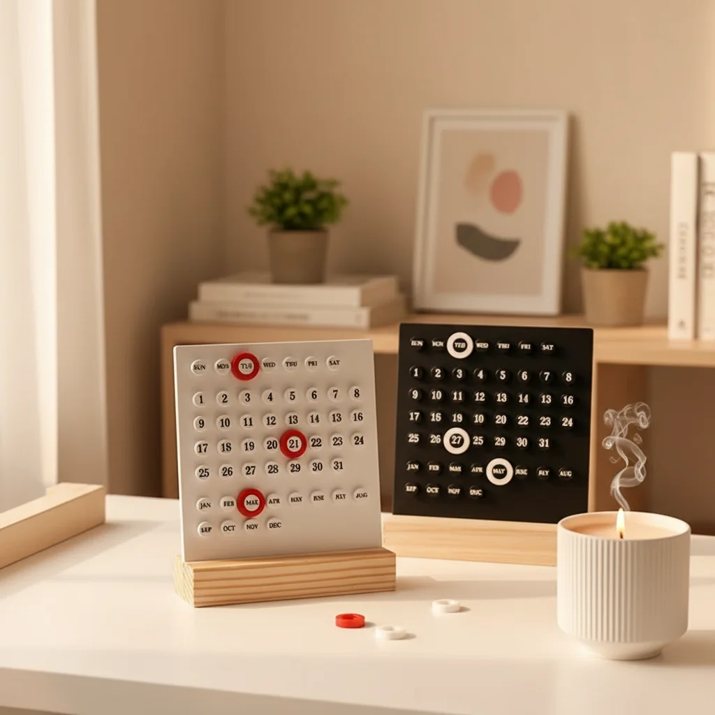 Acrylic Desk Calendar 1Pc Handmade Office Desktop Decoration Ornament Monthly Planner