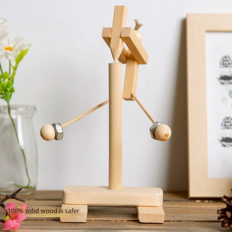 Presente criativo equilíbrio pássaro artesanato brinquedos clássicos das crianças quebra-cabeça gravidade pássaro ornamento figura de madeira presente aniversário