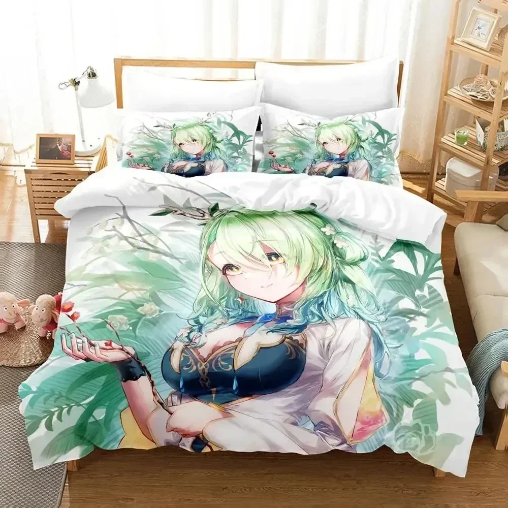 Anime Ceres Fauna Ch. hololive-EN Bedding Set Duvet Cover Bed Set Quilt Cover Pillowcase Comforter king Queen Size Boys Adult