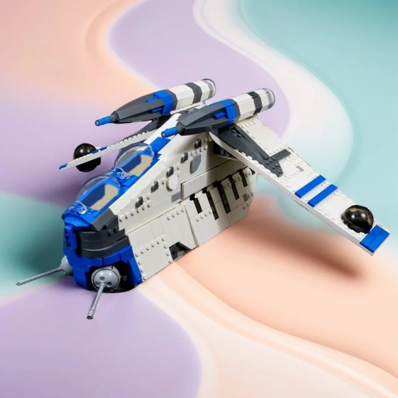 

1354PCS MOC Space Battle Laat Galactic Republic Gunship 501ST Model Custom Building Blocks DIY Assembly Display Decor Gift Set