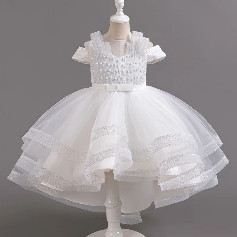 Kids Luxury Party Dress For Wedding Gala Children's Graduation  Pageant From 8 To 12 Years Old Young Girls Tulle Girl Pink Dress