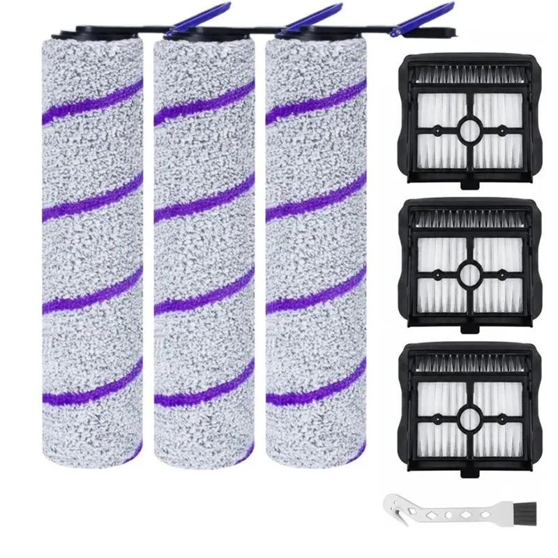 SHGO-Accessory Kit For Rowenta X-Clean 10 / Narwal S20 Pro -Microfiber Roller Brushes, Replacement Filters, And Cleaning Tool