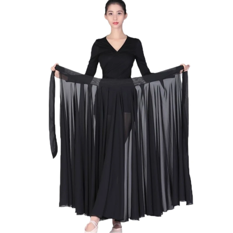 Classical Dance Costume One-piece Half Skirt Gogo Dance Performance Costume Chiffon Long Skirt