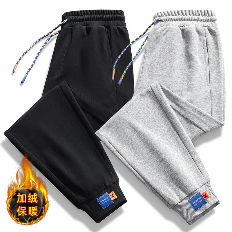 

Мужские утолщенные теплые брюки-карго на флисовой подкладке, спортивные спортивные штаны с эластичной резинкой на талии и шнурком, повседневные шаровары для бега
