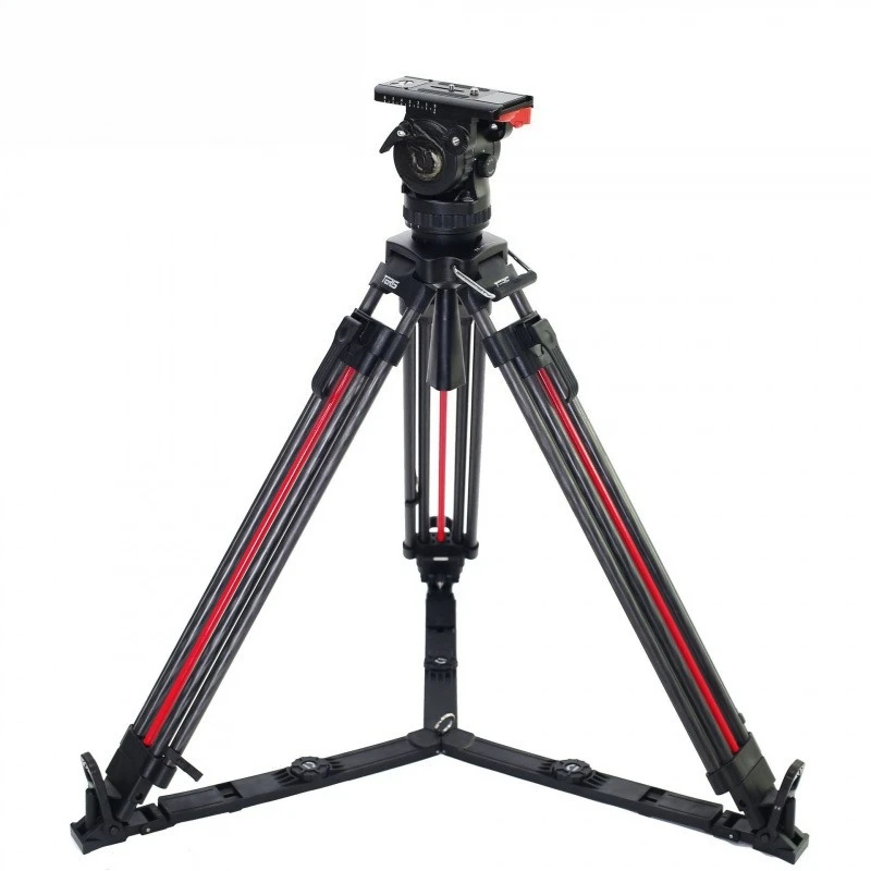 TS-N6T PLUS-Q Hydraulic PTZ & One Click Carbon Fiber Tripod Set