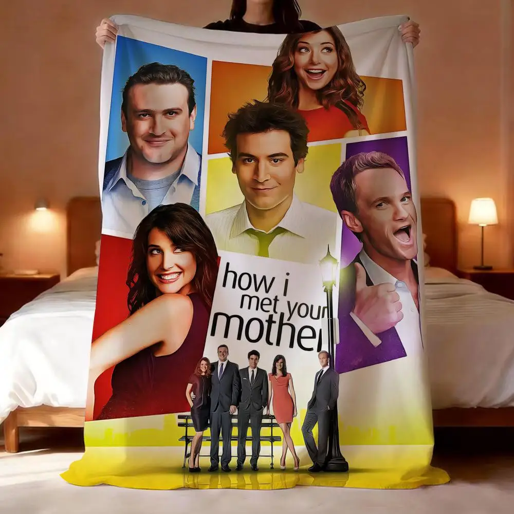 TV Series How I Met Your Mother Throw Short Plush Throw Blanket Soft Skin-Friendly Multi-Scene Home Office