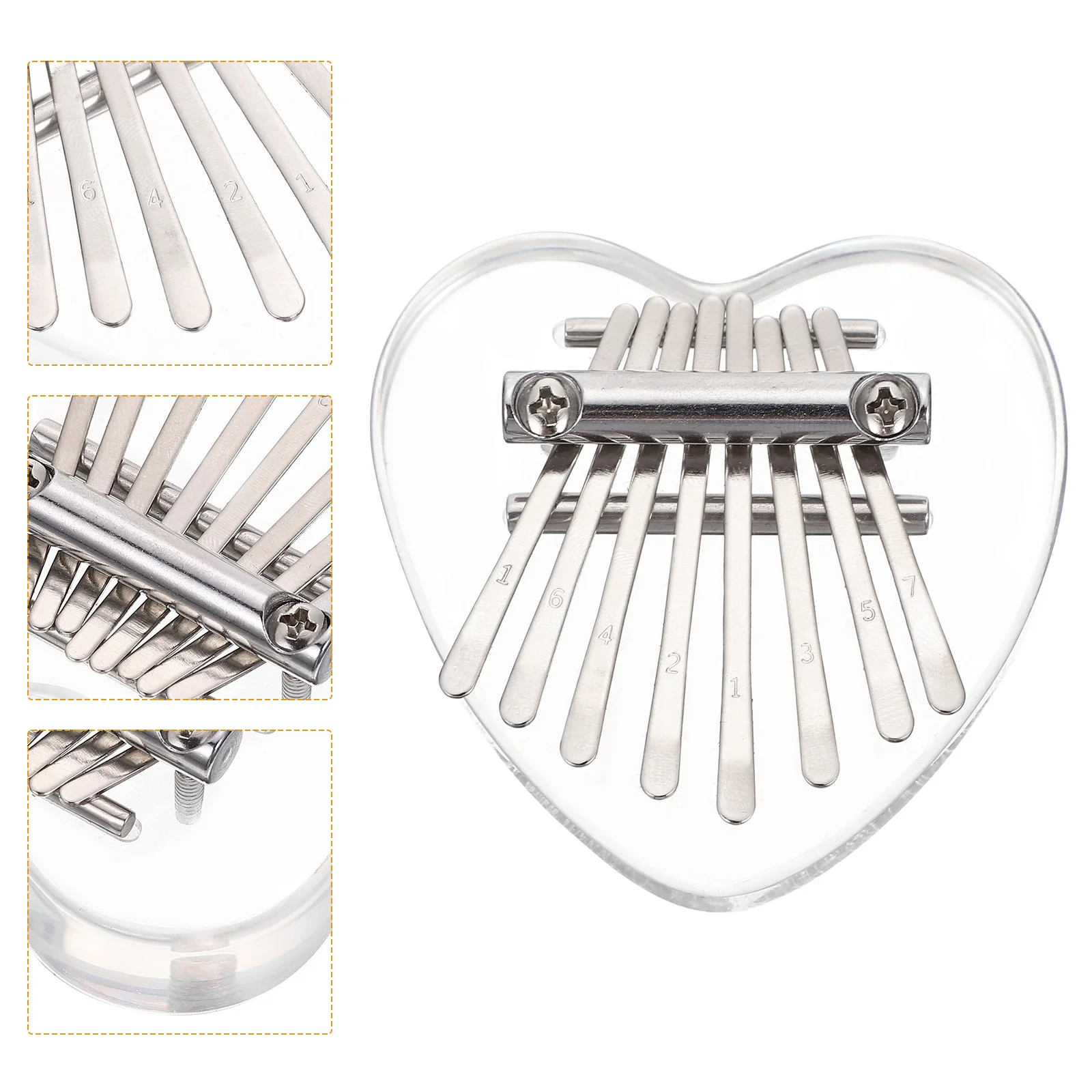 

8-Tone Mini Acrylic Kalimba Professional Thumb Piano Portable Fingertip Music Plaything for Beginners Recording Performance