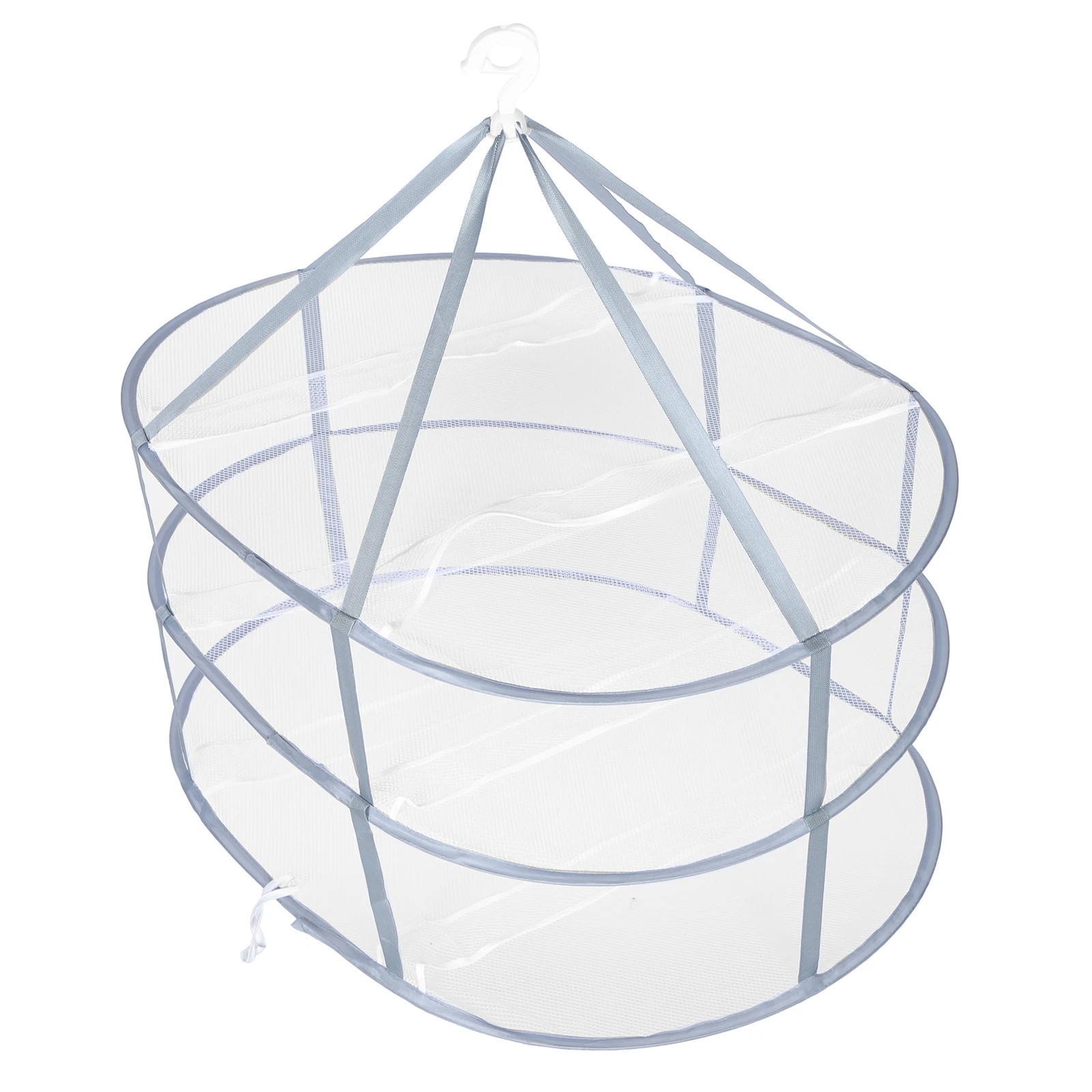 

3 Layers Folding Clothes Clothes Drying Net Outdoor Collapsible Laundry Drying Rack Sweater Mesh Cloth Rack Over Door Laundry