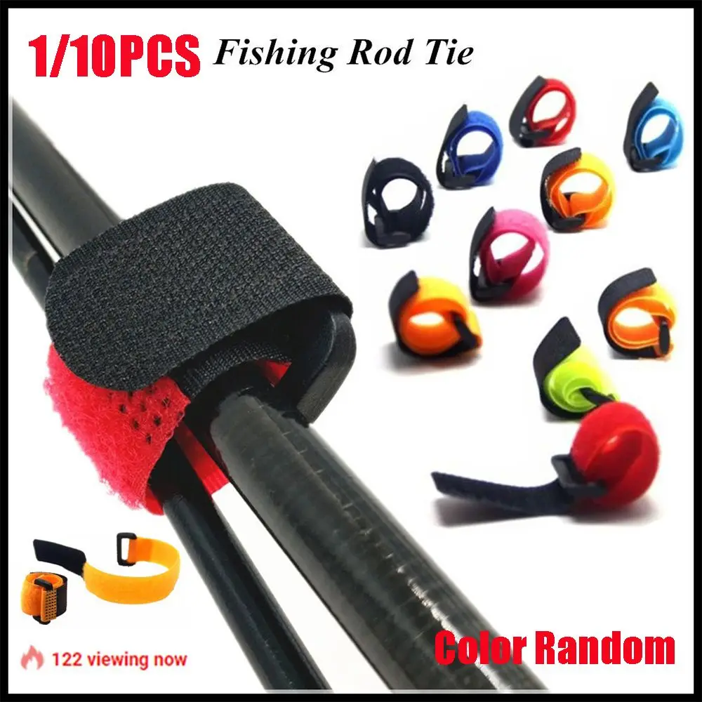 1/10pcs Reusable Belt Outdoor Fastener Fishing Rod Tie Fishing Accessories Battery Straps