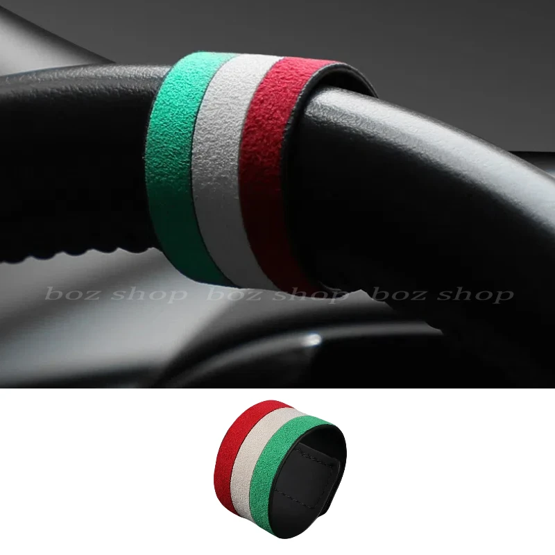 Flip Fur Steering Wheel Universal Correction Label Personalized Modification Car Logo Interior Decoration Three-color Label