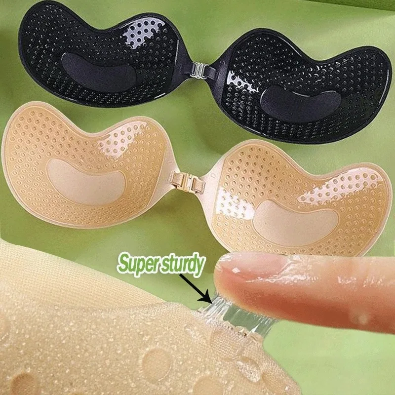 Invisible Strapless Adhesive Stick Bra Strapless Push Up Bras Women Lingerie Seamless Silicone Nipple Covers Bralette Underwear