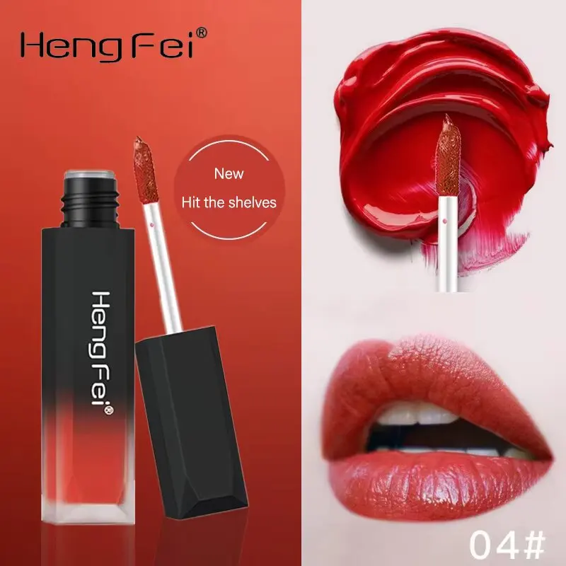 Esmalte de labios hidratante mate, lápiz labial líquido Sexy de larga duración, taza antiadherente, brillo de labios, belleza, maquillaje de brillo de labios resistente al agua.