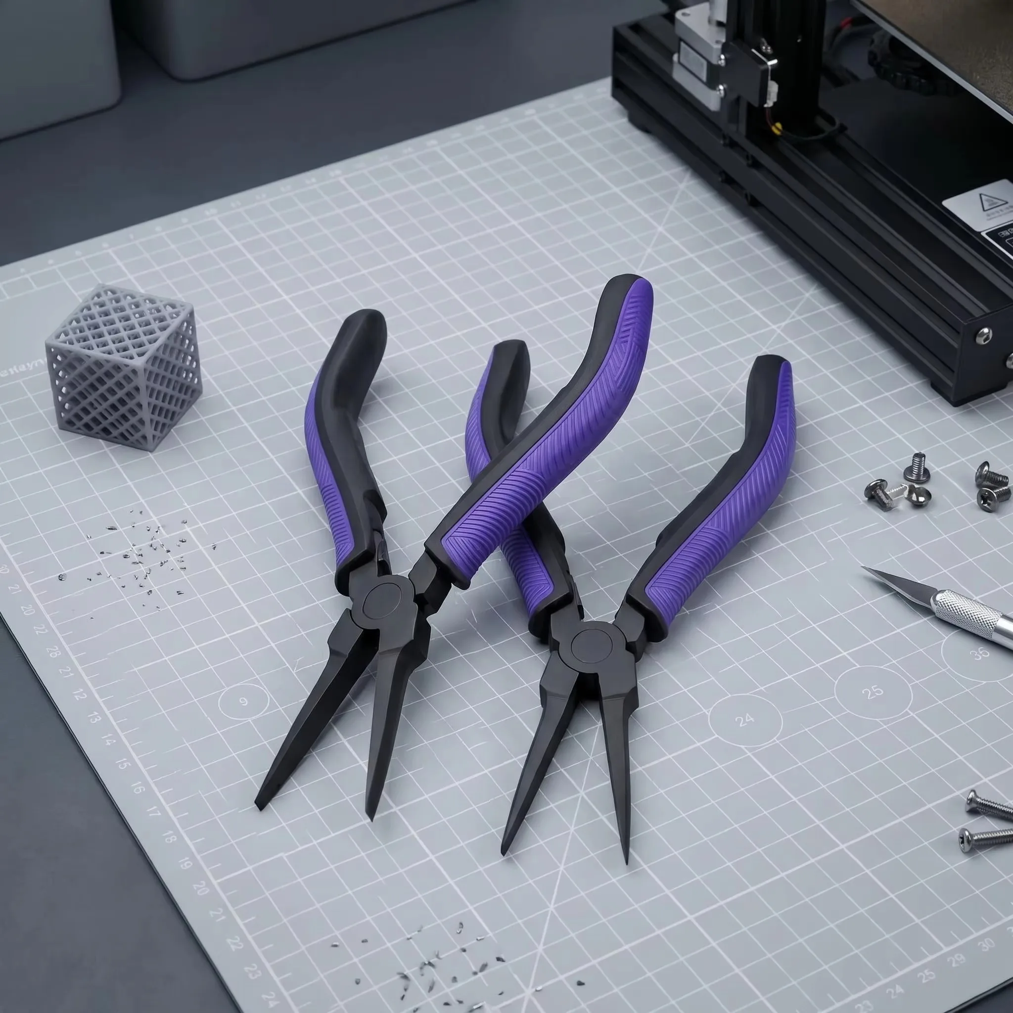 Verbesserte Langspitzzange aus Stahl, Lange Seitenschneider für 3D-Drucker, Einfache 3D-Druck-Unterstützung und -Entfernung – Detail 2