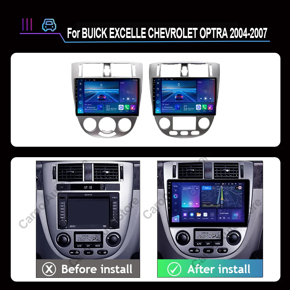 Android 15 For BUICK EXCELLE CHEVROLET OPTRA 2004-2007 Android multimedia video player Car radio HD navigation screen 4G No 2Din