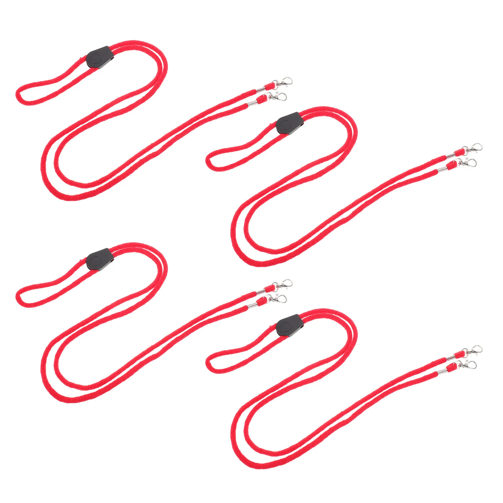 4Pcs Ski Glove Straps Adjustable Neck Lanyard Leashes Anti-Lost Metal Clips Winter Snowboard Outdoor Sports Gloves
